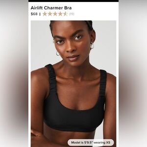 ALO Yoga Black Airlift Charmer Bra